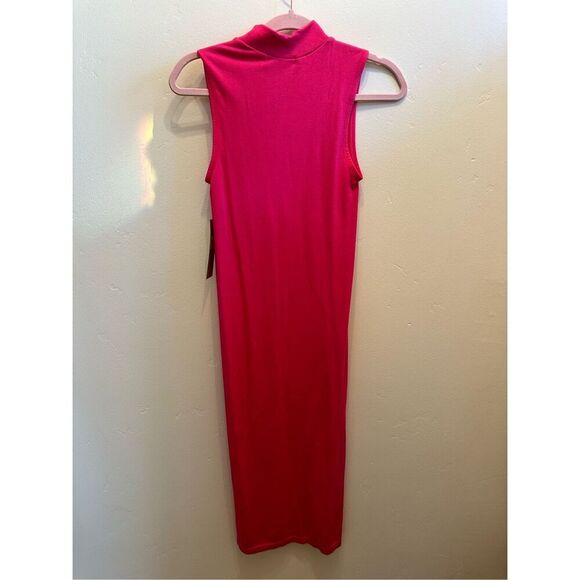 Madden NYC Pink Sleeveless Mockneck Turtleneck Dress Size Small New - Picture 5 of 5